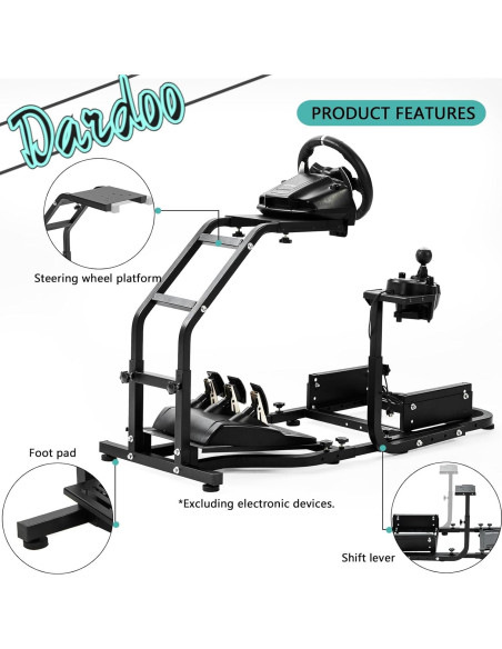 Cockpit Simulador de Carreras Dardoo Soporte Ajustable