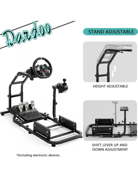 Cockpit Simulador de Carreras Dardoo Soporte Ajustable
