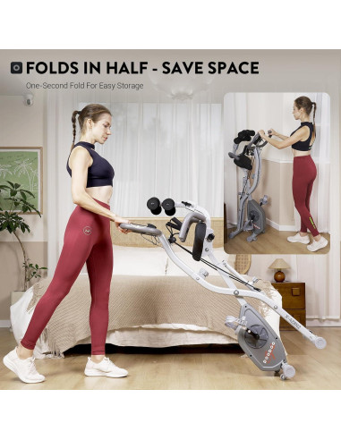 Bicicleta de Ejercicio Plegable Birdfeel 5-en-1 Resistencia Magnética