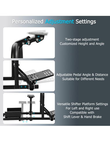 Cockpit PRO Simulador de Carreras Anman Ajustable 82.77x57.43cm