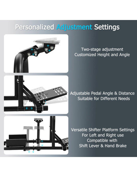 Cockpit PRO Simulador de Carreras Anman Ajustable 82.77x57.43cm Cockpit PRO Simulador de Carreras Anman Ajustable 82.77x57.43cm