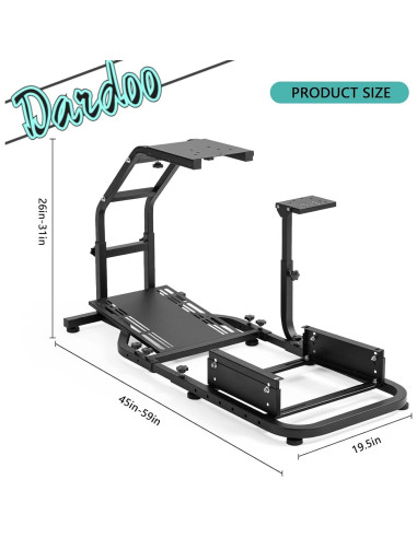 Cockpit Simulador de Carreras Dardoo Soporte Ajustable