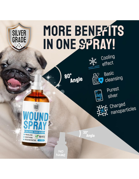 Spray para Heridas Silver Grade 113.4g - Cuidado para Mascotas