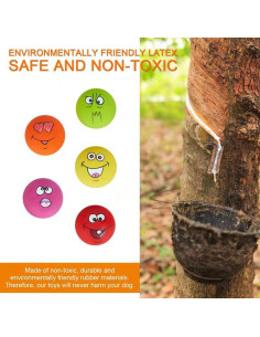 Juguete para Perros Xinyun 5PCS Goma Chirriante 5.49cm 2