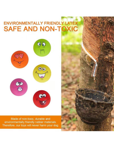 Juguete para Perros Xinyun 5PCS Goma Chirriante 5.49cm