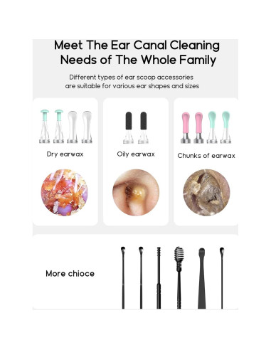 Limpiador de Cera de Oídos Bebird C3 con Cámara 1080p