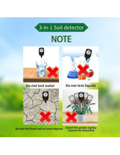 Probador de Suelo 3 en 1 GuangZhou - Humedad, PH y Fertilidad 2