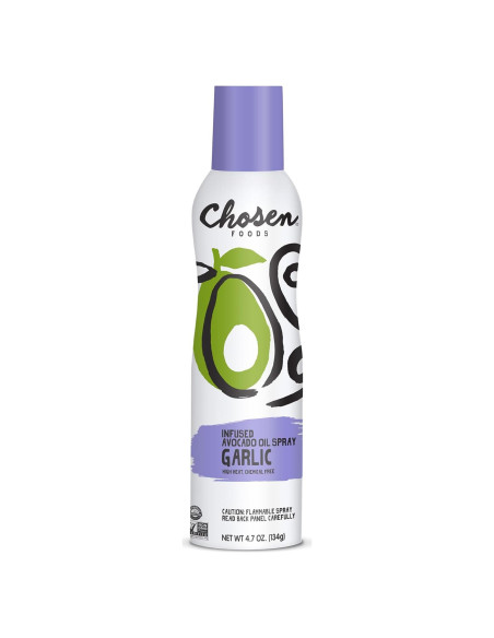 Spray de Aceite de Aguacate Infundido con Ajo Chosen Foods 133g