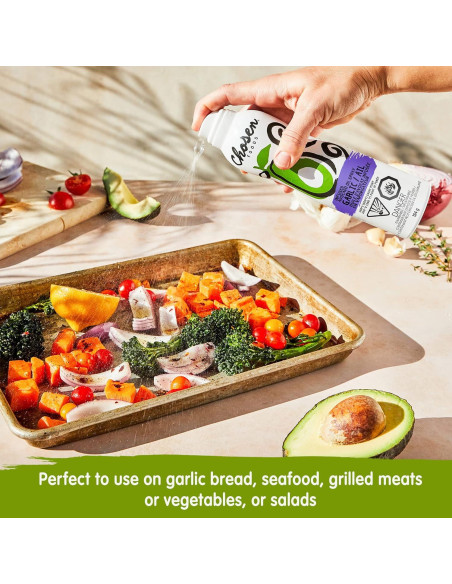 Spray de Aceite de Aguacate Infundido con Ajo Chosen Foods 133g