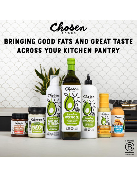 Spray de Aceite de Aguacate Infundido con Ajo Chosen Foods 133g