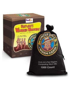 Lombrices Rojas para Compostaje Granja del Tío Jim 1000 Unidades