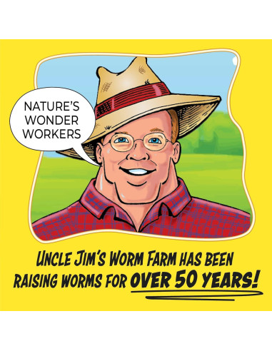 Lombrices Rojas para Compostaje Granja del Tío Jim 1000 Unidades