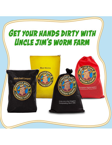 Lombrices Rojas para Compostaje Granja del Tío Jim 1000 Unidades