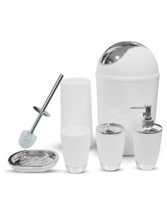 Juego de Accesorios de Baño 6 Piezas DAWANGSOLI Blanco
