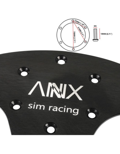 Volante de Carreras RASTP 32.5cm Cuero Suede Negro