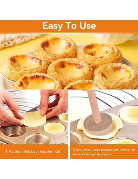 Tamper de Tartas de Madera Cyrank Doble Cara 80g