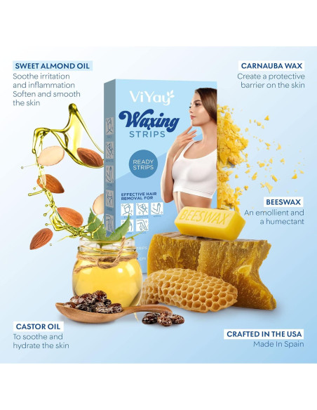 Cintas de Cera Duales Aemerry 40 Unidades Hipoalergénicas