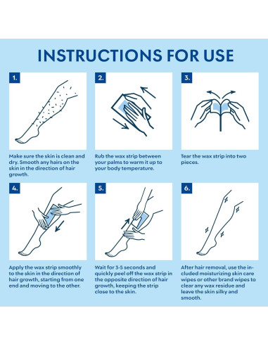 Cintas de Cera Duales Aemerry 40 Unidades Hipoalergénicas