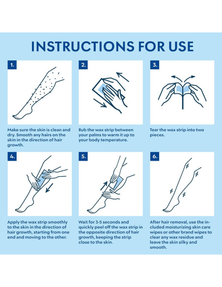 Cintas de Cera Duales Aemerry 40 Unidades Hipoalergénicas