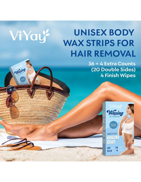 Cintas de Cera Duales Aemerry 40 Unidades Hipoalergénicas