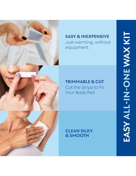 Cintas de Cera Duales Aemerry 40 Unidades Hipoalergénicas