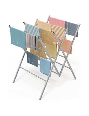 Estante de Secado Metálico Whitmor Sobredimensionado Plata