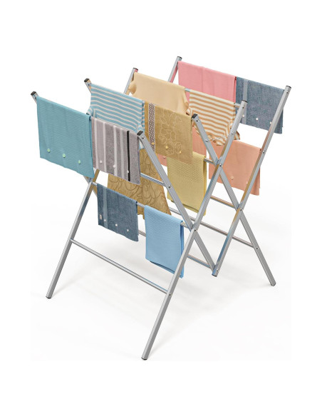 Estante de Secado Metálico Whitmor Sobredimensionado Plata