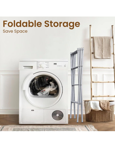 Estante de Secado Metálico Whitmor Sobredimensionado Plata