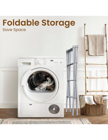 Estante de Secado Metálico Whitmor Sobredimensionado Plata