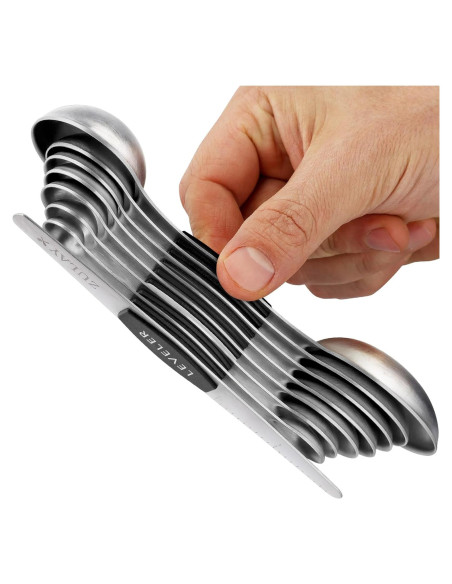 Juego de Cucharas Medidoras Magnéticas Zulay Kitchen 8 Pzas