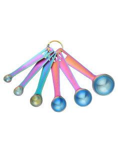Juego de Cucharas Medidoras Meisha Acero Inoxidable 6 Piezas