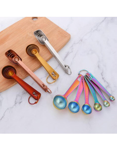 Juego de Cucharas Medidoras Meisha Acero Inoxidable 6 Piezas 2