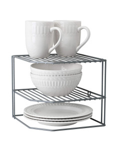 Estante de Esquina Kitchen Details 3 Niveles Hierro Gris