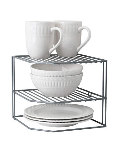 Estante de Esquina Kitchen Details 3 Niveles Hierro Gris
