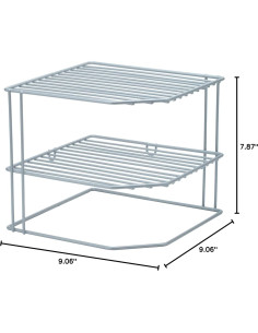 Estante de Esquina Kitchen Details 3 Niveles Hierro Gris 2