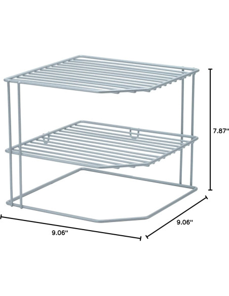 Estante de Esquina Kitchen Details 3 Niveles Hierro Gris