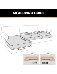 Cubiertas de Sofá Seccional PrinceDeco 4 Piezas Terciopelo Gris 2
