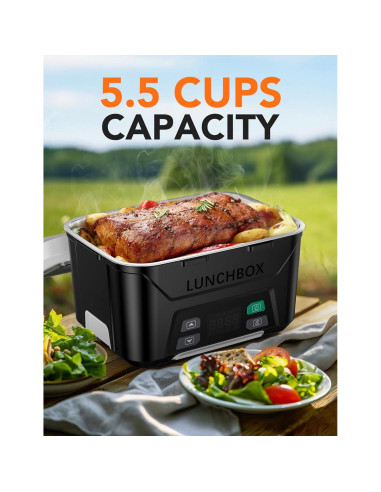 Caja de Almuerzo Eléctrica EAST OAK 5.5 Tazas Sin Cable