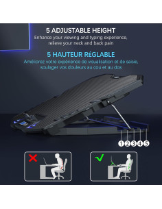 Almohadilla de Enfriamiento TopMate C5 para Laptop 12-15.6" 2