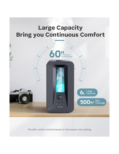 Humidificador ultrasónico BREEZOME 6L con difusor de aceites