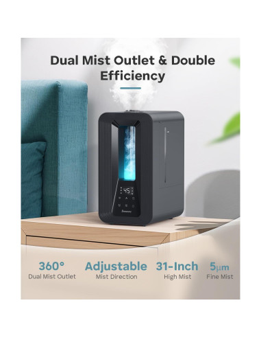 Humidificador ultrasónico BREEZOME 6L con difusor de aceites