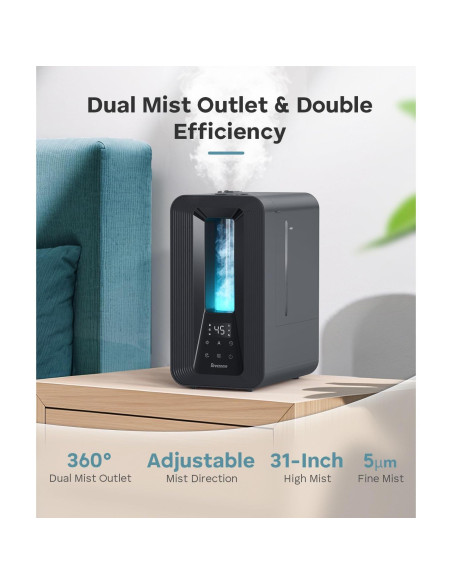 Humidificador ultrasónico BREEZOME 6L con difusor de aceites