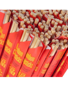 Palillos de Bambú Desechables Premium 500 Pares 22,86 cm 2