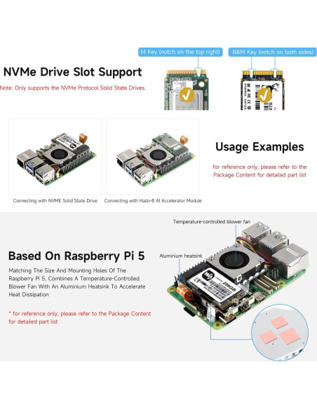 Placa Adaptadora PCIe a M.2 NVMe Waveshare para Raspberry Pi 5