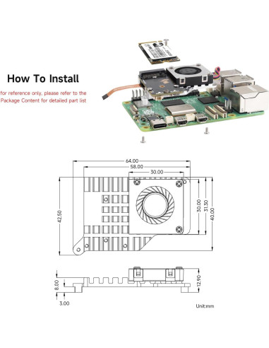 Placa Adaptadora PCIe a M.2 NVMe Waveshare para Raspberry Pi 5