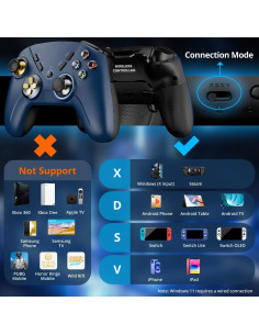 Controlador Inalámbrico Boowen para PC y Móviles LED 2