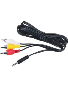 Cable de Audio y Video J-ZMQER 3.5mm a 3 RCA 1.52m 2
