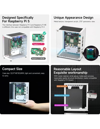 Placa de Expansión de Potencia Yahboom para Raspberry Pi 5 8GB