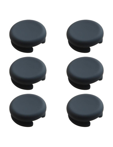6 Tapas de Repuesto Joystick Pulgar Gris Compatible Nintendo 3DS