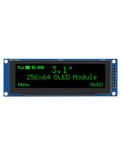 Módulo Pantalla OLED 3.12" DWEII 256x64 Verde SPI